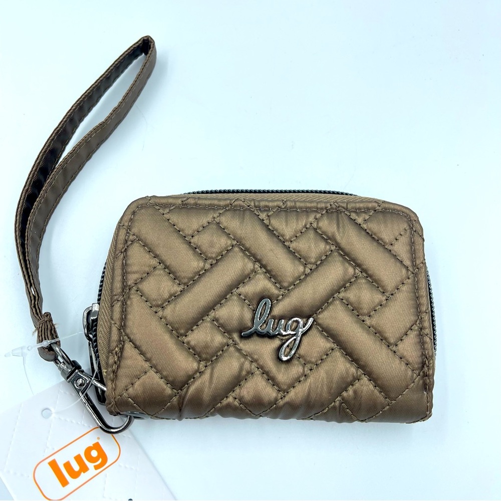 Lug Chipper Wristlet RFID Wallet Metallic Espresso NWT - Picture 3 of 8